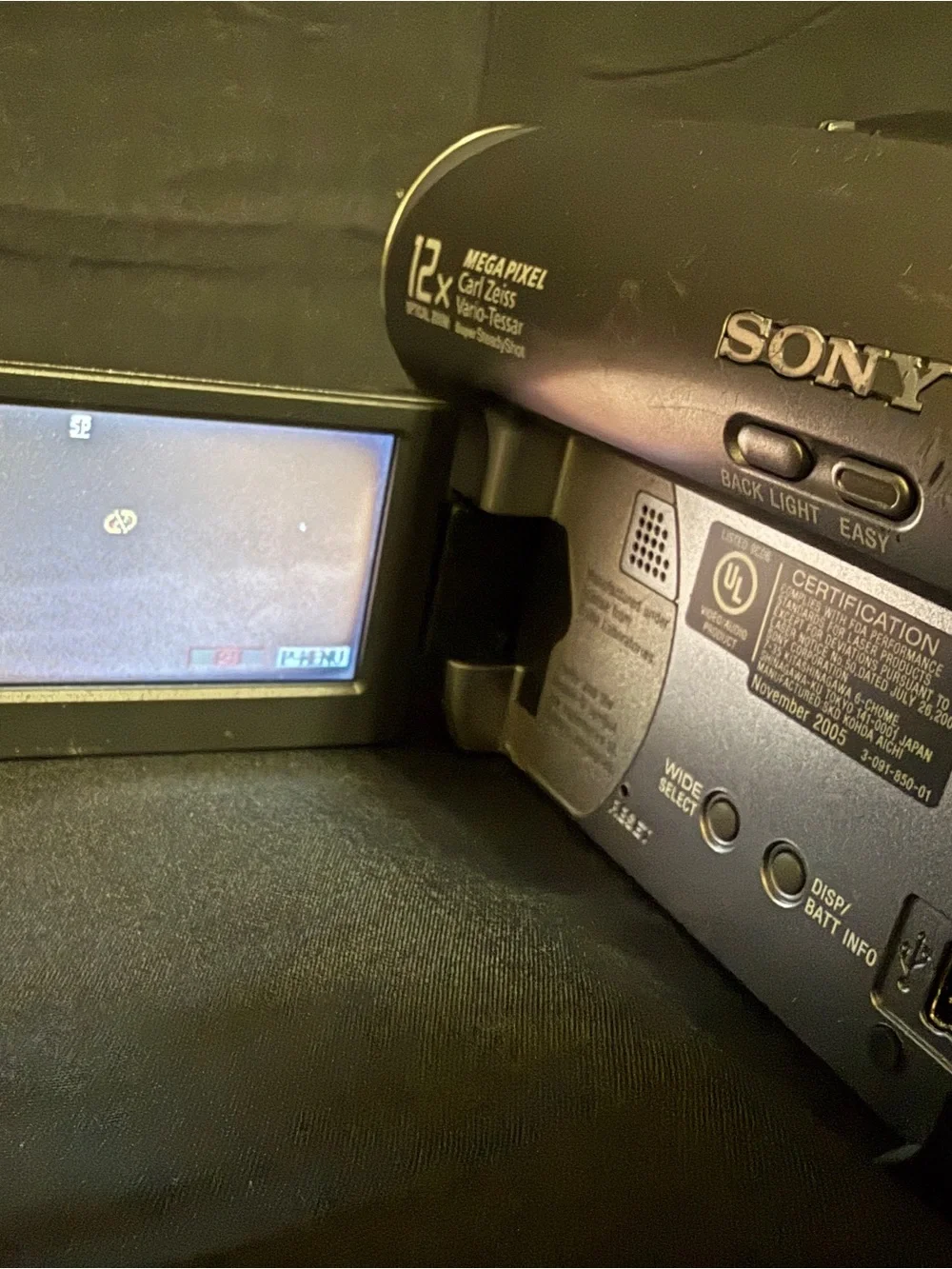Sony Black and Silver Handycam Camcorder with Remote & Cables